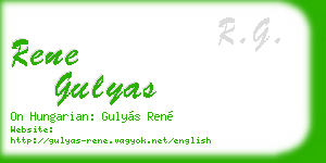rene gulyas business card